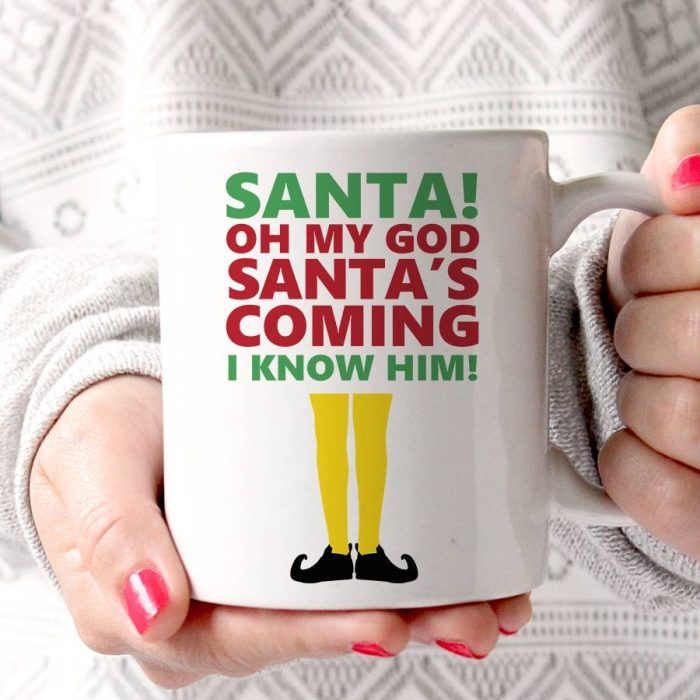 Cana Personalizata Oh My God Santa'S Coming