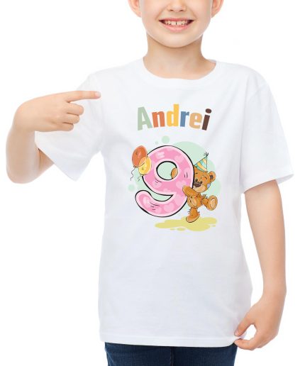tricou aniversar 9 ani, tricouri pentru copii