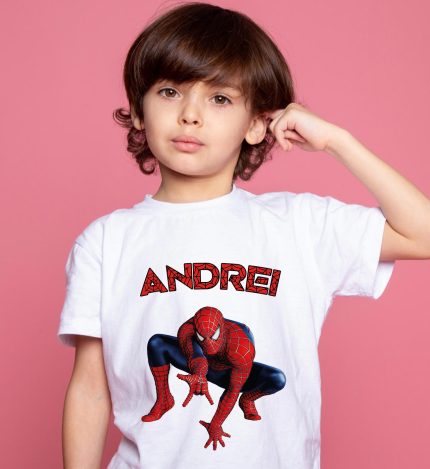 tricou personalizat copii, tricou spiderman, cadouri pentru copii